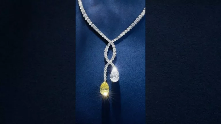 Harry Winston Impossible Beauty Yellow Diamond And Diamond Necklace
