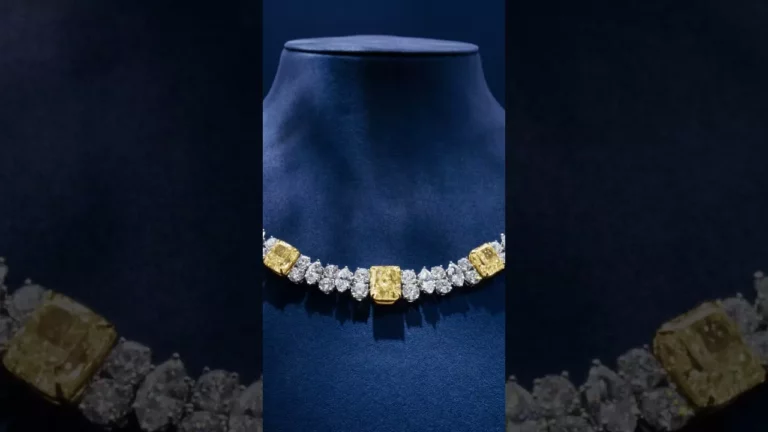 Harry Winston Rare Treasures Yellow And White Diamond Necklace