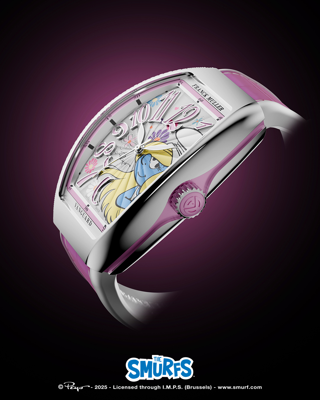 SMURFETTE STEEL PINK FLOWERS - Image 2