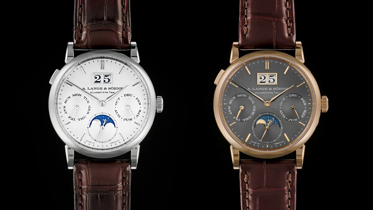 A. LANGE & SÖHNE - SAXONIA ANNUAL CALENDAR in 750 pink gold and 750 white gold | A. Lange & Söhne