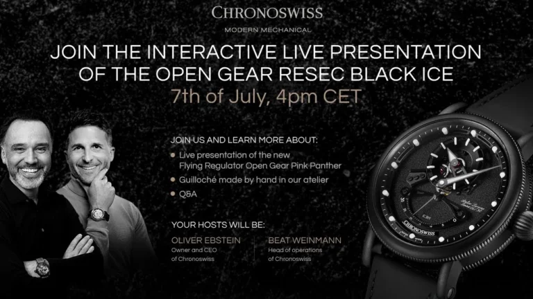 CHRONOSWISS - Experience the Elegance of the Chronoswiss Open Gear ReSec Black Ice