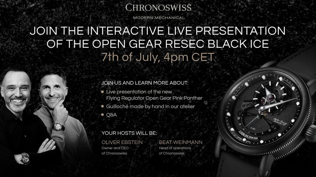 CHRONOSWISS - Experience the Elegance of the Chronoswiss Open Gear ReSec Black Ice