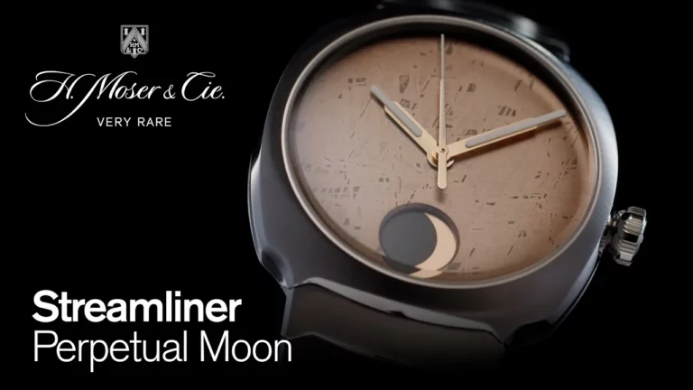 H. MOSER & CIE - H Moser and Cie Streamliner Perpetual Moon With Meteorite Dial