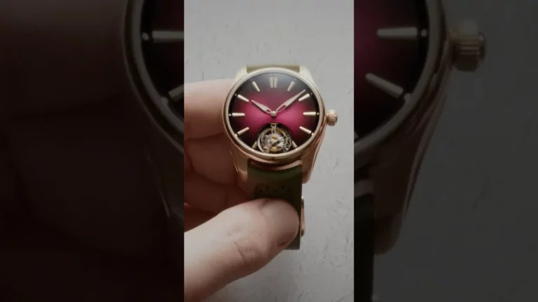 H. MOSER & CIE - H Moser Cie Pioneer Tourbillon Burgundy Redefines Luxury Timekeeping
