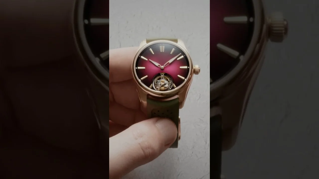 H. MOSER & CIE - H Moser Cie Pioneer Tourbillon Burgundy Redefines Luxury Timekeeping